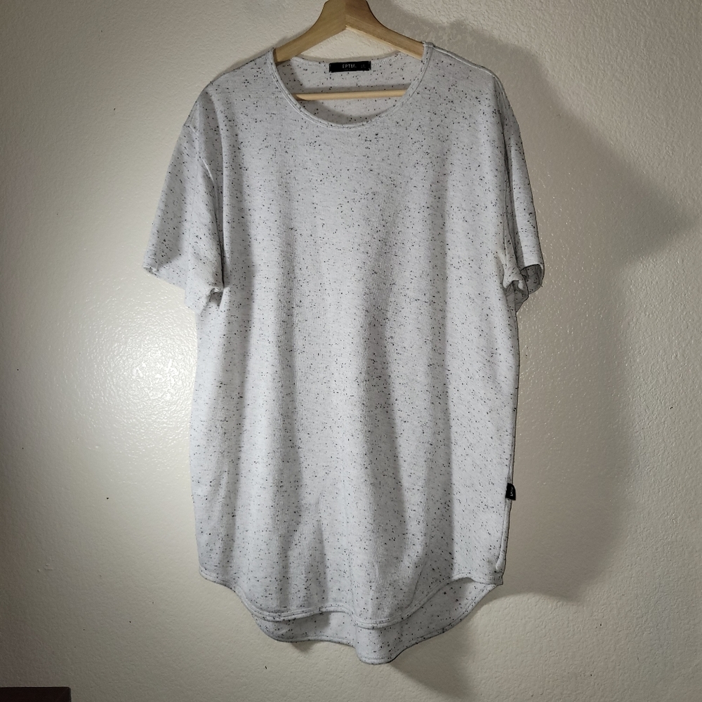 White Speckled Women's Tunic Top